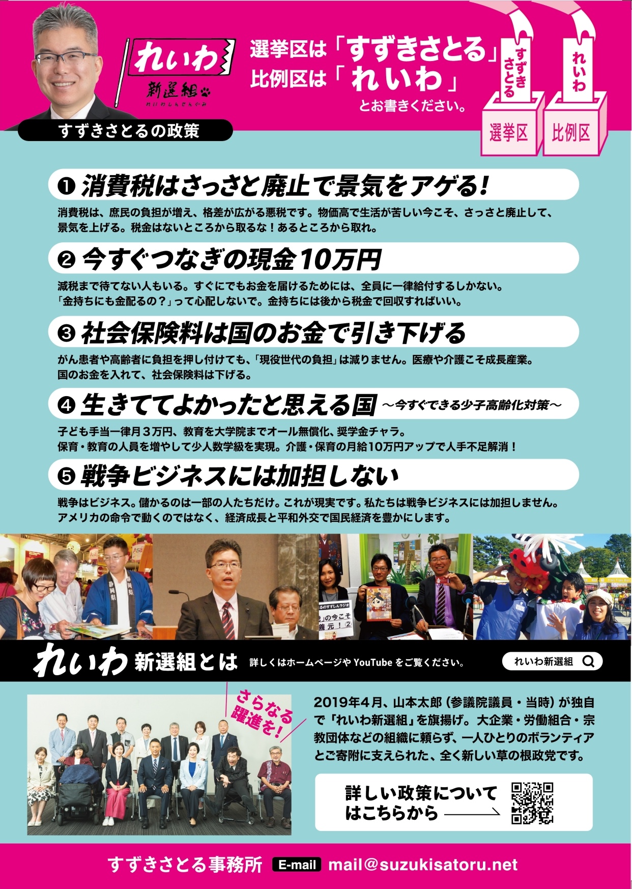 選挙チラシ・ウラ